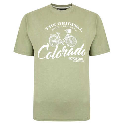 KAM Calorado Cycle Print T-Shirt Salbei meliert